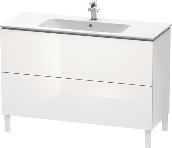 Duravit L-Cube Waschtischunterbau bodenstehend Weiß Hochglanz 1220x481x704 mm - LC662808585