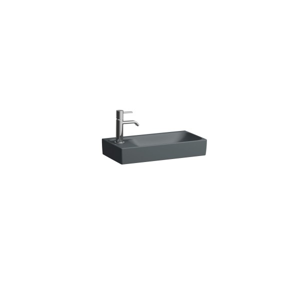 LAUFEN Handwaschbecken MEDA 235x460x115 asym. o.Hl. o.Ül. Becken re graphit matt, H8151147581121