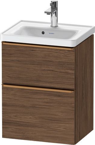 Duravit D-Neo Waschtischunterbau wandhängend Nussbaum dunkel Matt 484x372x625 mm - DE4350004210000