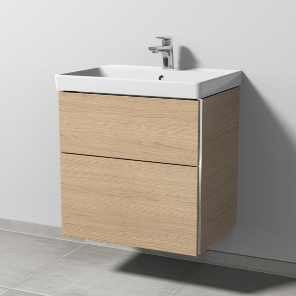 Sanipa 3way Waschtischunterbau zu Villeroy & Boch Avento Waschtisch mit 2 Auszügen, Eiche-Nordic