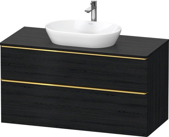 Duravit D-Neo Konsolenwaschtischunterbau wandhängend Eiche Schwarz Matt 1200x550x664 mm - DE49690341