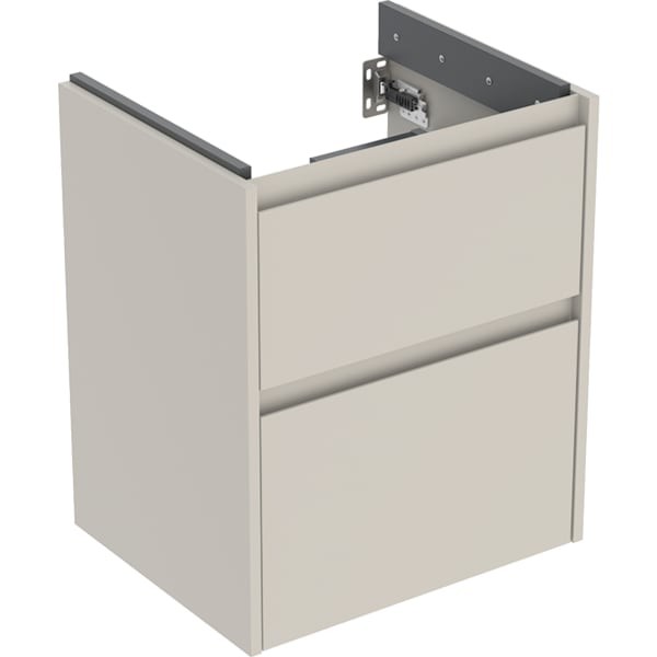 Geberit Renova Plan Unterschrank für Waschtisch, mit zwei Schubladen: 50.4x60.6x40.5cm, 504025DB1