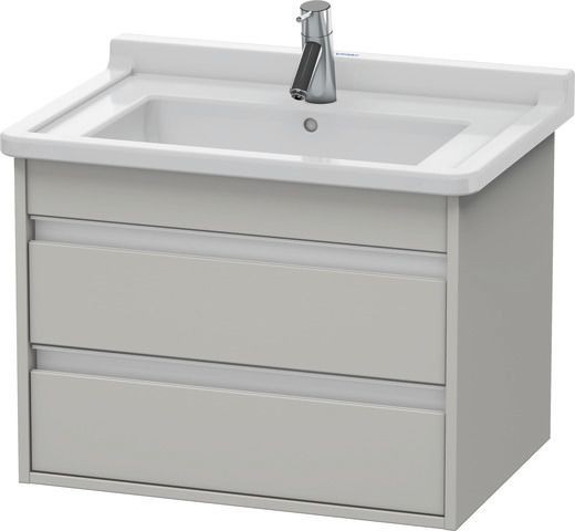 Duravit Ketho Waschtischunterbau wandhängend Betongrau Matt 650x455x480 mm - KT664300707