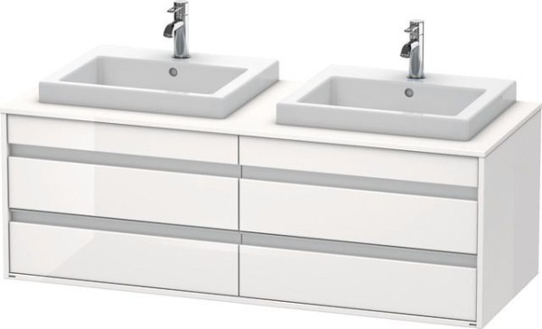 Duravit Ketho Konsolenwaschtischunterbau wandhängend Weiß Hochglanz 1400x550x496 mm - KT6757B2222