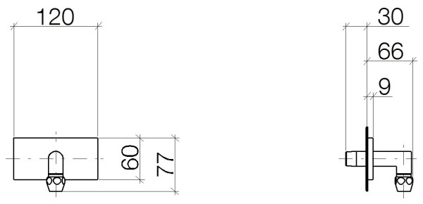 Dornbracht Abdeckplatte SERIENNEUTRAL 12700979 Platin gebürstet