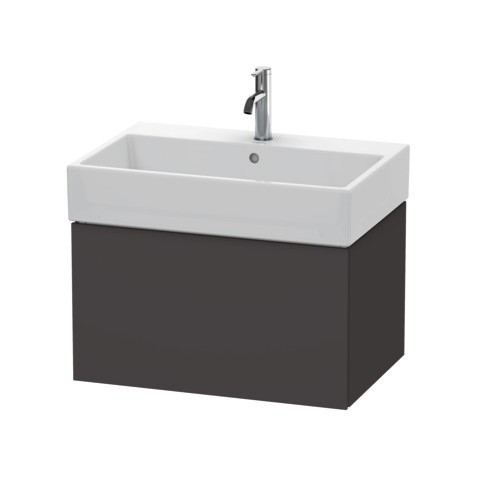 Duravit L-Cube Waschtischunterbau wandhängend Graphit Supermatt 684x459x394 mm - LC617608080