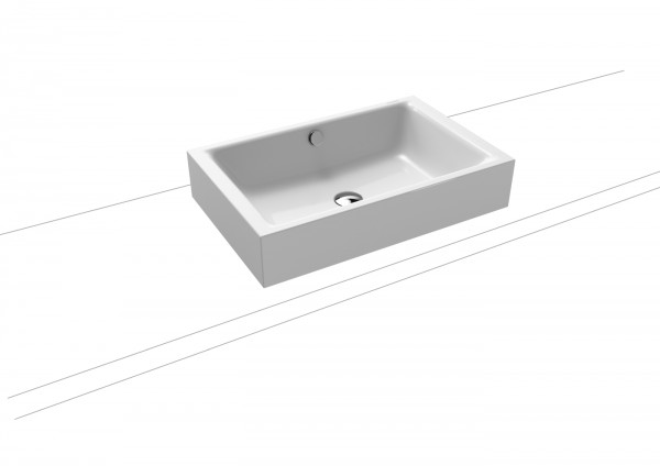 Kaldewei Aufsatzwaschtisch Puro, Modell 3175 mit Überlauf 600x385, 909106003001