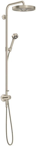Hansgrohe Showerpipe Unterputz AXOR One mit Thermostat, Kopfbr.280 1jet EcoSmart brushed nickel, 48