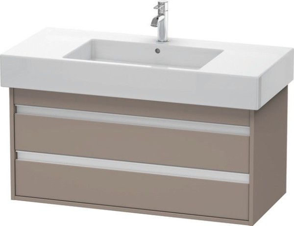 Duravit Ketho Waschtischunterbau wandhängend Basalt Matt 1000x455x480 mm - KT664104343
