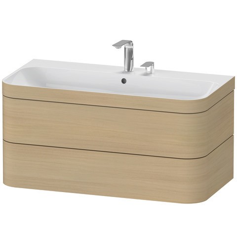Duravit Happy D.2 Plus c-bonded Set wandhängend Mediterrane Eiche Matt 975x490x480 mm - HP4638E7171