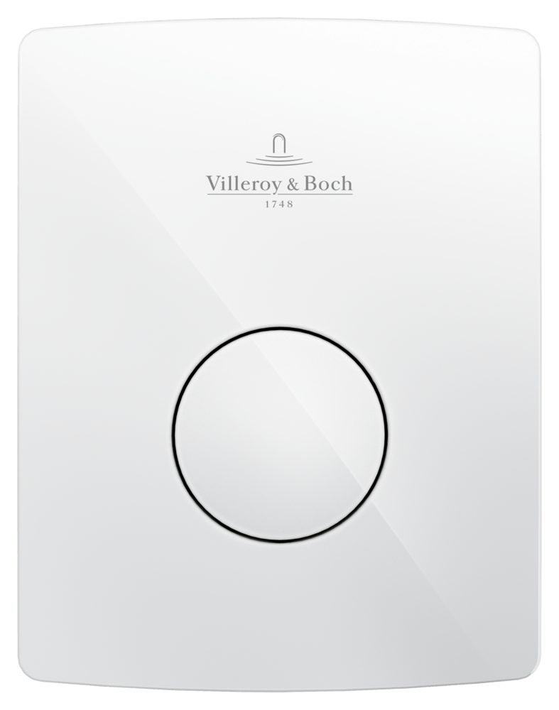 Plaque de déclenchement pour urinoir simple chasse Villeroy & Boch ViConnect blanche