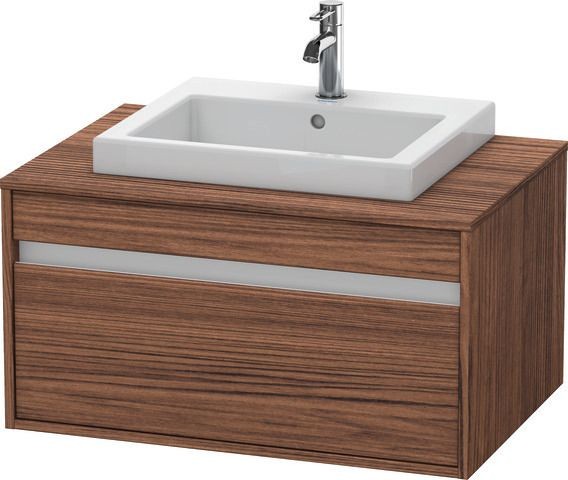 Duravit Ketho Konsolenwaschtischunterbau wandhängend Nussbaum dunkel Matt 800x550x426 mm - KT6794021