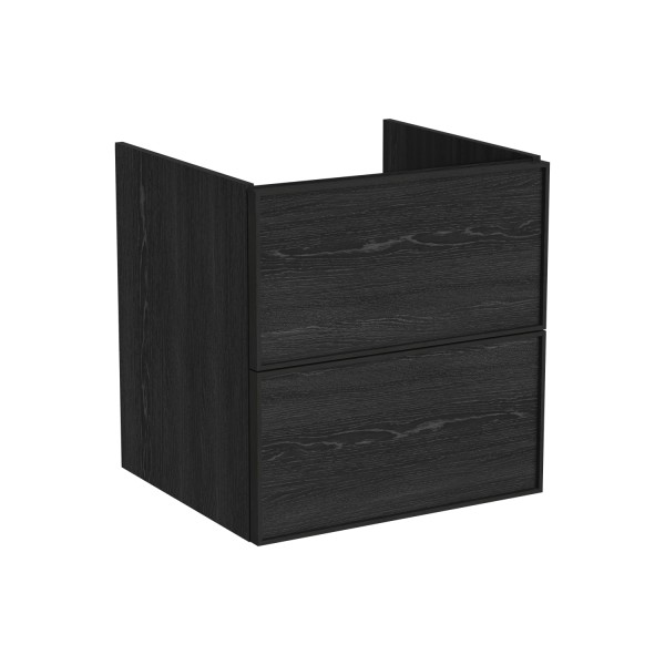 VitrA New Metropole Edge Waschtischunterschrank mit 2 Vollauszügen 58 x 52 x 60 cm Schwarz,67391