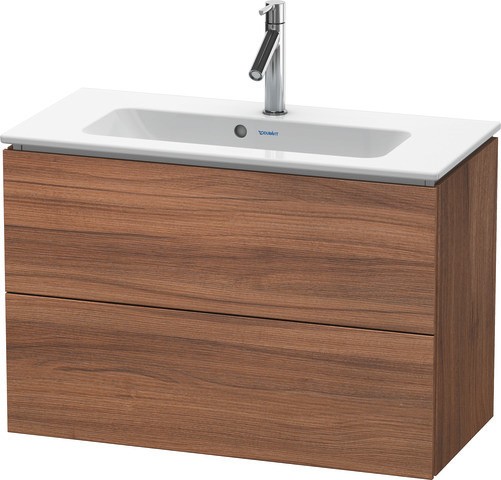 Duravit L-Cube Waschtischunterbau wandhängend Nussbaum Matt 820x391x550 mm - LC625707979