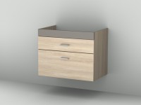 Sanipa Sanipa Waschtischunterschrank (2morrow) MR92382, Weiss-Hochglanz, H:600, B:755, T:482 m