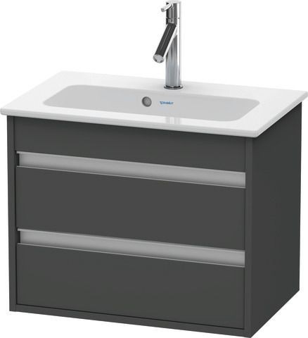 Duravit Ketho Waschtischunterbau wandhängend Graphit Matt 600x385x480 mm - KT645204949