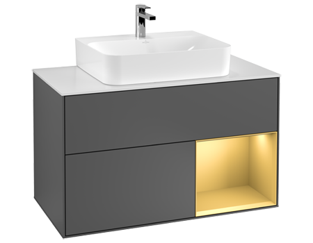 Villeroy & Boch Waschtischunterschrank Finion F12 1000x603x501mm WT mittig, F121HFGK