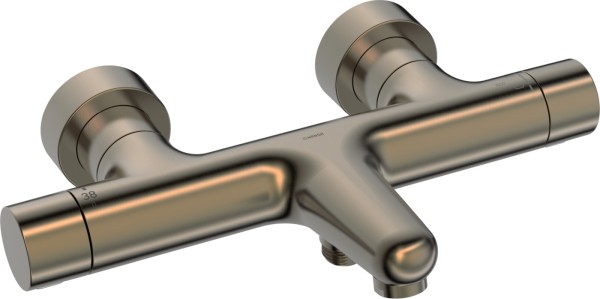 Hansa Wafü und Brausebatterie HANSAPRISMA 5810, Ausladung 180 mm Bronze gebürstet, 5810230181