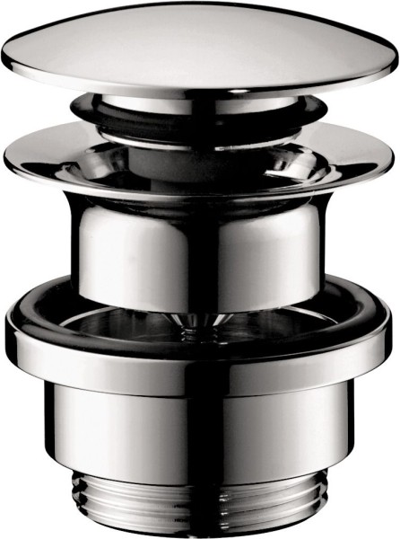 Hansgrohe Ablaufventil push-open DN32 chrom mit Überlaufloch, 50100000