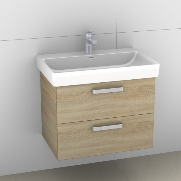 Artiqua 415 Waschtischunterschrank für Pro S 810967 Castello Eiche quer NB, 415-WU2L-L56-7136-426