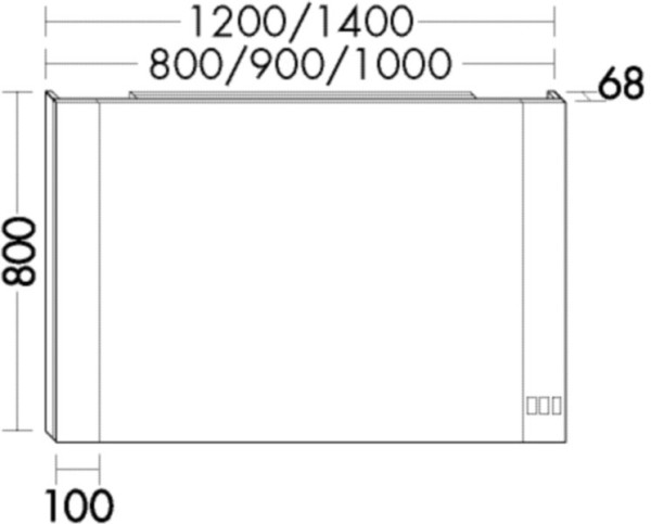 Burgbad Leuchtspiegel RL40 Light RL40 VC 800x1400x68 Anthrazitgrau Matt, SIJU140F4952