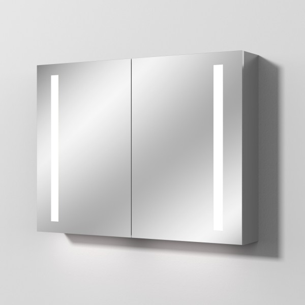 Sanipa Reflection Aluminium-Spiegelschrank ALEX 100 mit LED-Beleuchtung, AU3146L