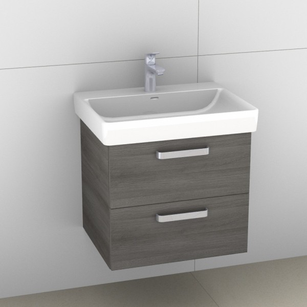 Artiqua 415 Waschtischunterschrank für Pro S 810963 Graphit Struktur quer, 415-WU2L-L54-7098-401