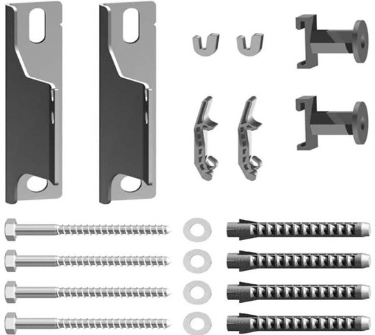 Kermi Badheizkörper Befestigungs-Set Tabeo-E BL750, weiß, inkl. Verschiebesicherung, ZB03720001