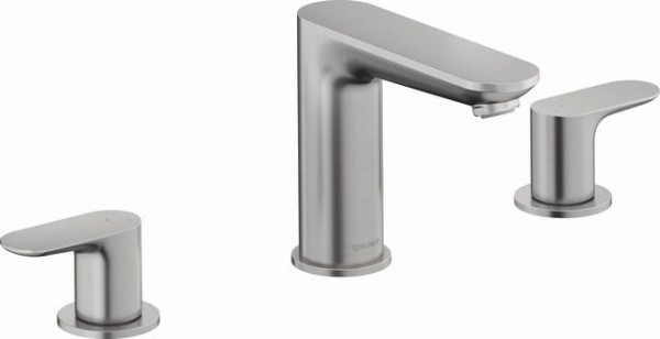 Duravit Wave 3-Loch Waschtischarmatur Edelstahl Gebürstet 326x176x131 mm - WA1060005070