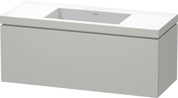 Duravit L-Cube c-bonded Set wandhängend Betongrau Matt 1200x480x500 mm - LC6919N0707