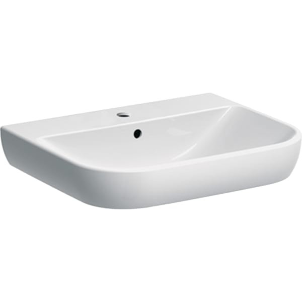 Geberit Smyle Waschtisch, 60x48cm mit Hahnloch, mit Überlauf, KeraTect, 500228018