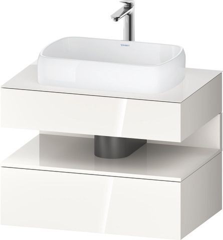 Duravit Qatego Konsolenwaschtischunterbau wandhängend Weiß Hochglanz 800x550x600 mm - QA473002222001