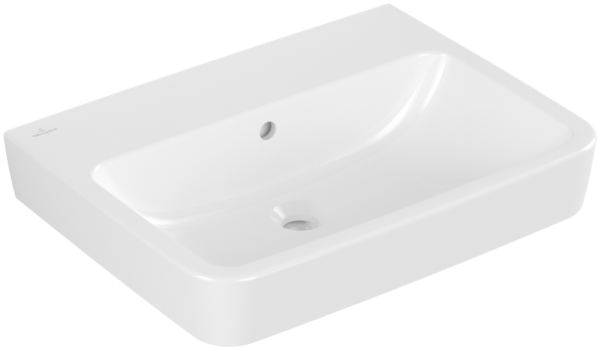 Villeroy & Boch Waschbecken O.novo 600x460mm Eckig mit Überlauf Weiß Alpin CeramicPlus, 4A4162R1