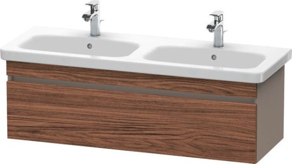 Duravit DuraStyle Waschtischunterbau wandhängend Nussbaum dunkel & Basalt Matt 1230x448x398 mm - DS6