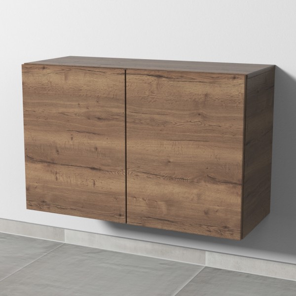 Sanipa 4balance Anbauschrank mit 2 Türen, Eiche-Tabak, DL13950