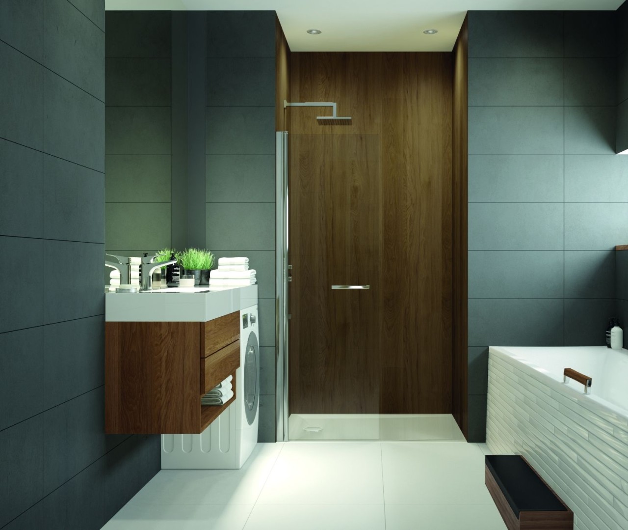 Hoesch Duschabtrennung Alaris Walk-In Türe für Nische Länge 700mm, Profil Silber, 8629480.101401 8629480.101401