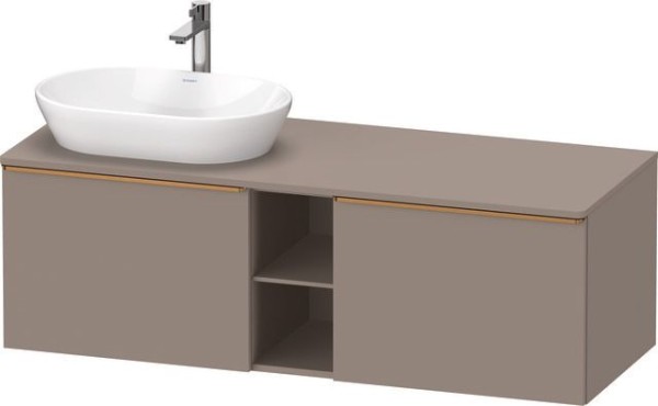 Duravit D-Neo Konsolenwaschtischunterbau wandhängend Basalt Matt 1400x550x459 mm - DE4950L04430000