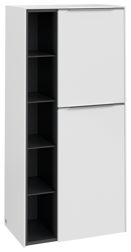 Villeroy & Boch Subway 3.0 Mittelschrank, 2 Türen, 574 x 1200 x 346,5 mm, Pure White / Pure White C59900VF
