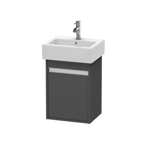 Duravit Ketho Waschtischunterbau wandhängend Graphit Matt 400x320x550 mm - KT6630R4949