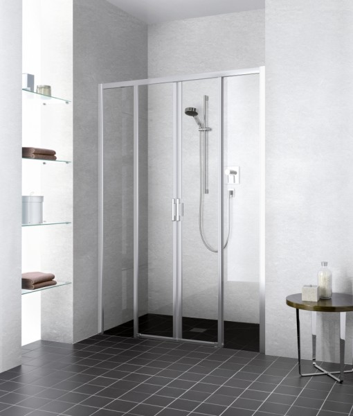 Kermi Gleittür Liga D4B 1830x2000 GAK: 1780-1830, silber mattglanz ESG klar