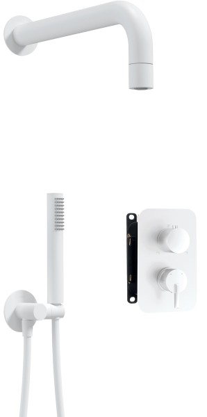 Neuesbad Serie 600 Unterputz Dusch-Set, Oberfläche: weiss matt