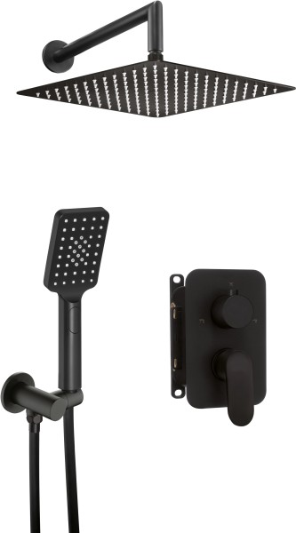 Neuesbad Serie 100 Unterputz Dusch-Set, Oberfläche: schwarz matt