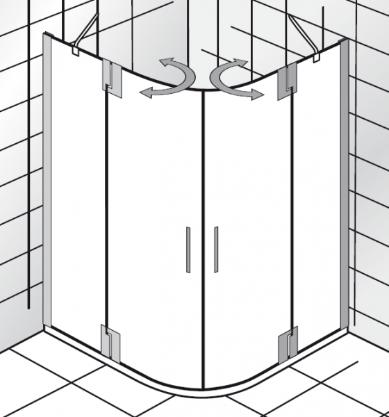 HSK K2 P Runddusche 4-teilig