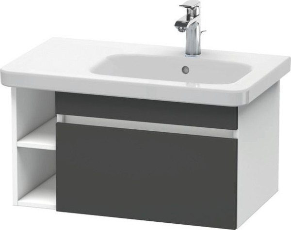 Duravit DuraStyle Waschtischunterbau wandhängend Graphit & Weiß Matt 730x448x398 mm - DS639304918