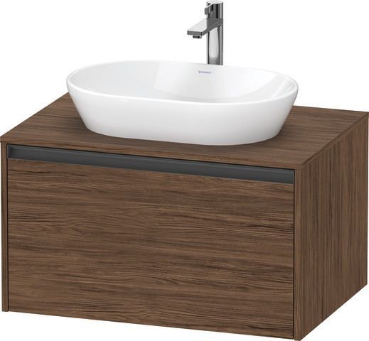 Duravit Ketho.2 Konsolenwaschtischunterbau wandhängend Nussbaum dunkel Matt 800x550x459 mm - K248850