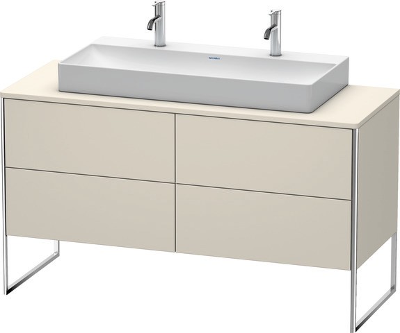 Duravit XSquare Konsolenwaschtischunterbau bodenstehend Taupe Matt 1400x548x778 mm - XS4925M9191