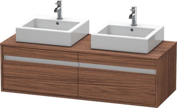Duravit Ketho Konsolenwaschtischunterbau wandhängend Nussbaum dunkel Matt 1400x550x426 mm - KT6697B2