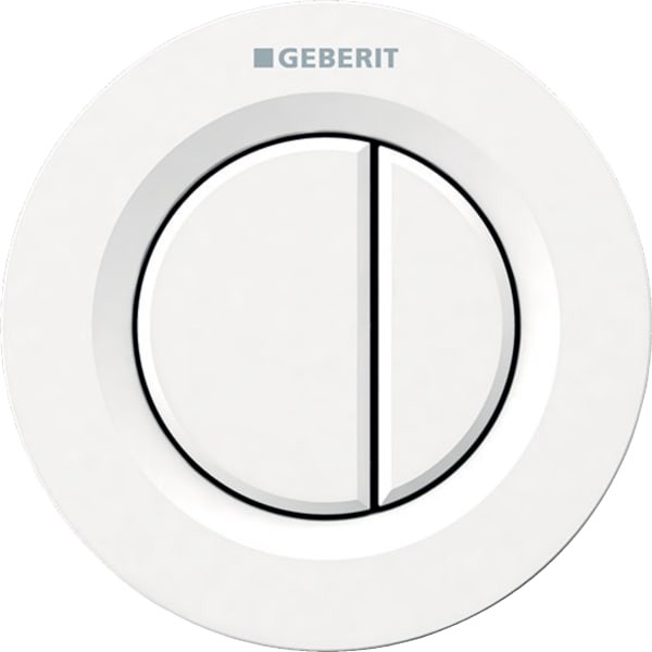 Geberit Fernbetätigung Typ 01 pneumatisch für 2-Mengen-Spülung, UP-Drücker weiß-alpin, 116042111