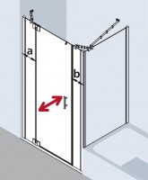 Preview: Kermi Pendeltür Filia XP Preview: Kermi Pendeltür Filia XP 1GR 1300x2000, silber hochglanz, ESG klar, FX1GR13020VAK