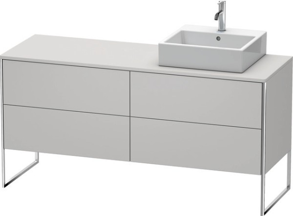 Duravit XSquare Konsolenwaschtischunterbau bodenstehend Nordic Weiß Seidenmatt 1600x548x778 mm - XS4